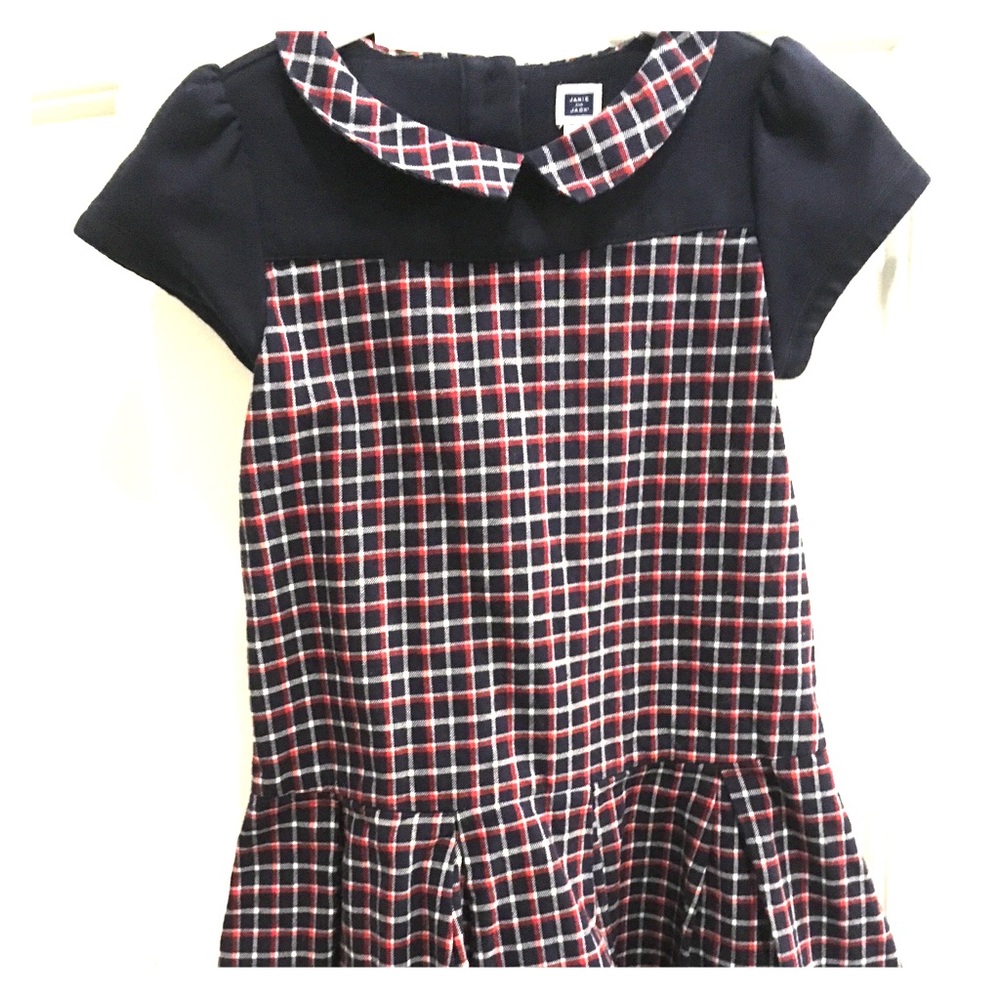 Windowpane check Janie and jack dress size 4